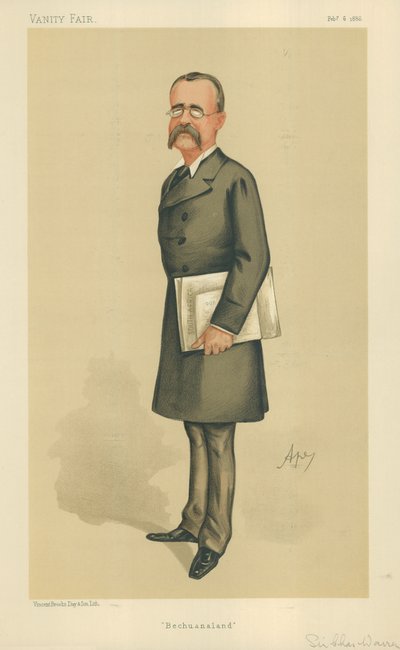 Major-General Sir Charles Warren, Bechuanaland, 6 February 1886, Vanity Fair cartoon by Carlo Pellegrini